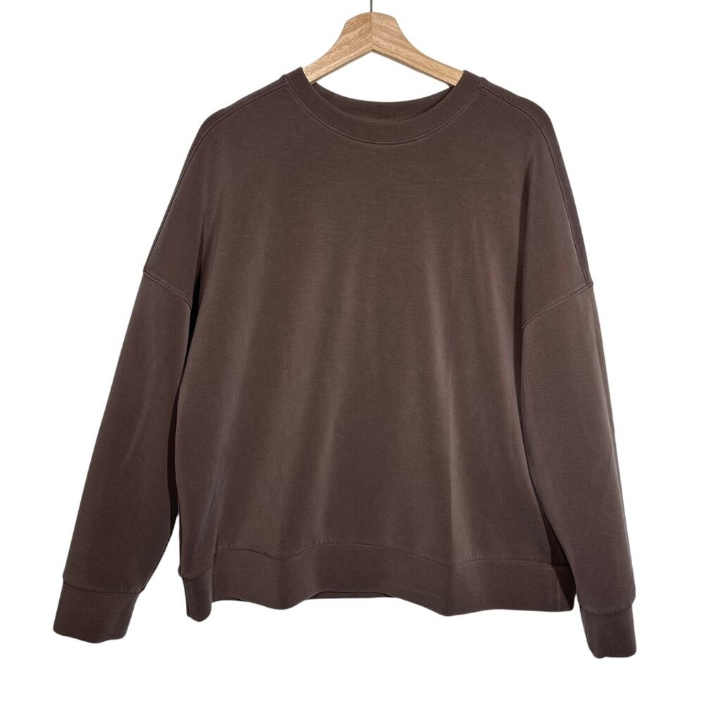 Member’s Mark Women's Luxe Crewneck Sweatshirt Brown Sz XL Cozy Soft Athleisure